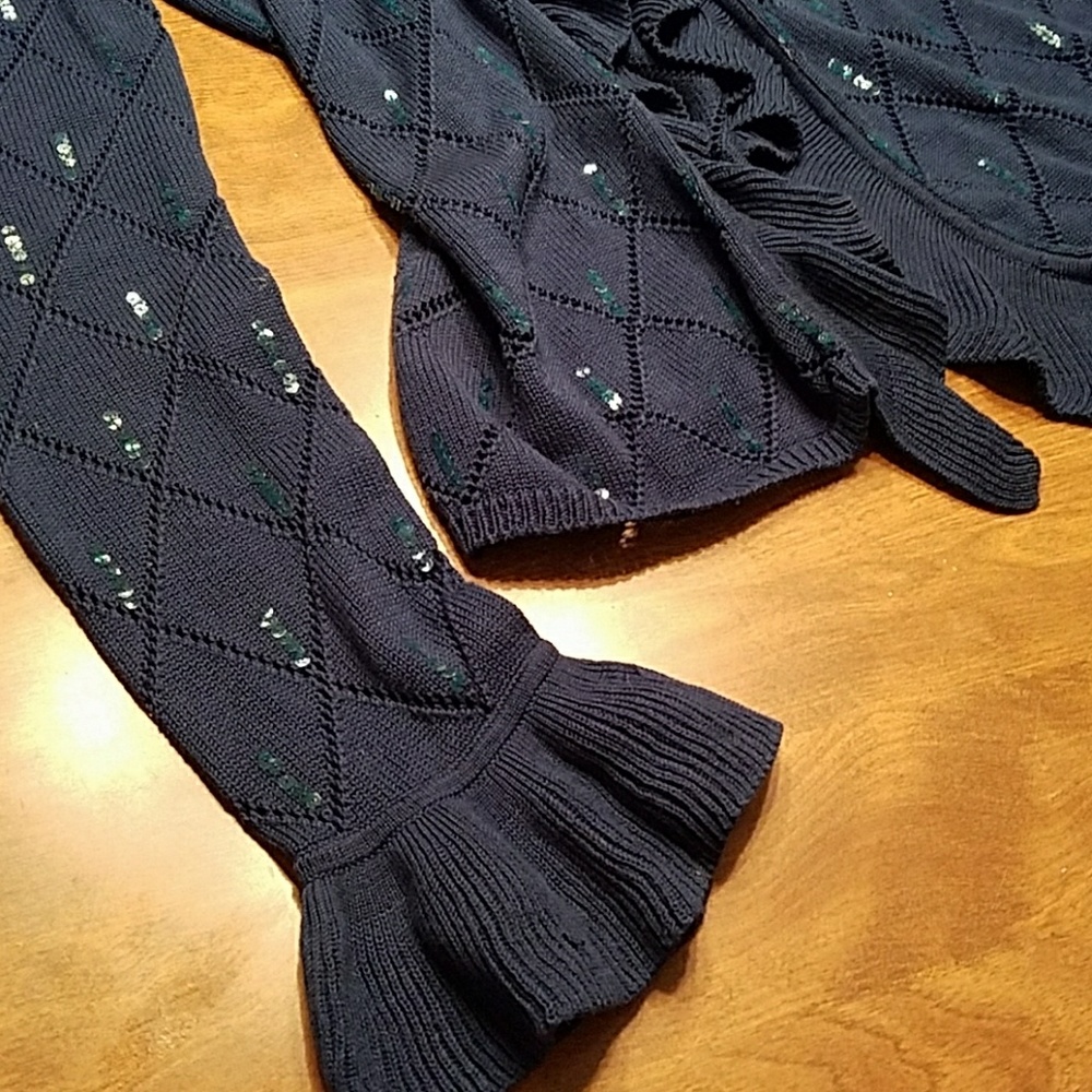 Inc Sequin Knit Flutter Cardigan - image 3